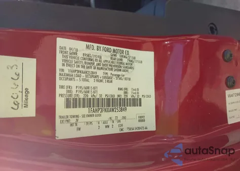 2010 Ford Focus Se из США, поврежденный, VIN 1FAHP3FNXAW253849